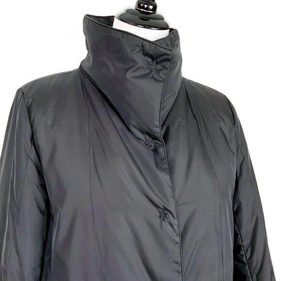 Eileen Fisher Black Riversable Down Filled Short Jacket PM - Picture 3 of 16